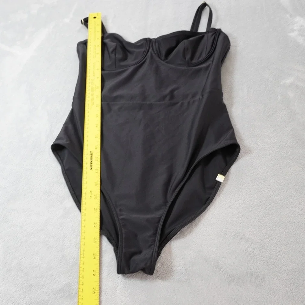 Summersalt One Piece Swimsuit Womens S Black High Cut Bustier Cups Resort - Picture 6 of 14
